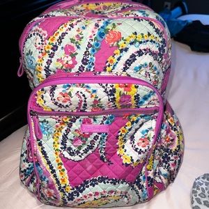 Used* Large multi color Vera Bradley backpack
